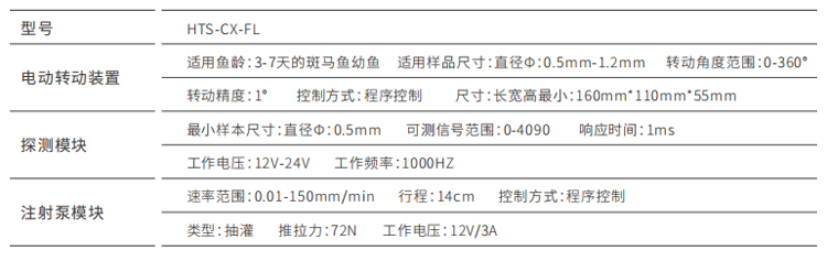 斑马鱼专用成像系统参数